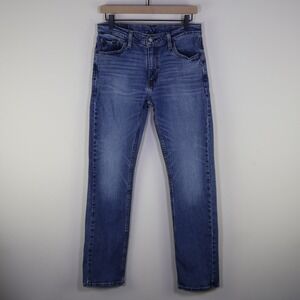Levis 513 Slim Straight Jeans 30x32 Casual Stretch Medium Wash Blue Cotton